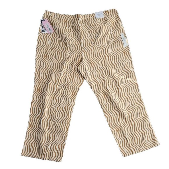 Future Collective Women's Jeans Size 26 Slim Straight Cream/Yellow Alani Noelle - Picture 3 of 16